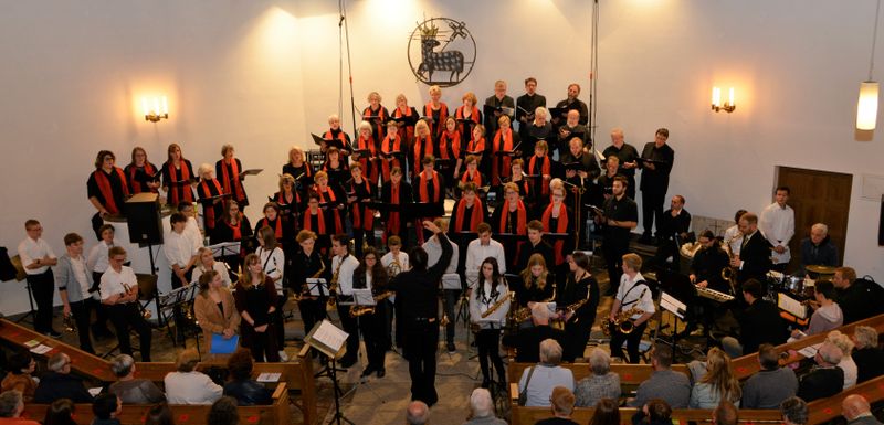 Gospelchor Hassberge und RMG Bigband 2018 Ebern Christuskirche